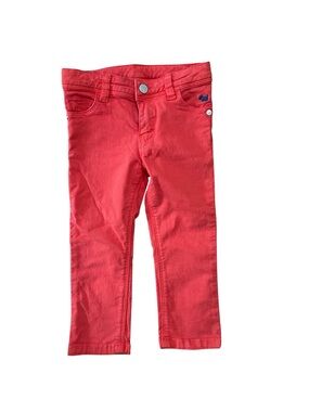 Toddler Coral Red Stretch Jeans - Kids Bottoms